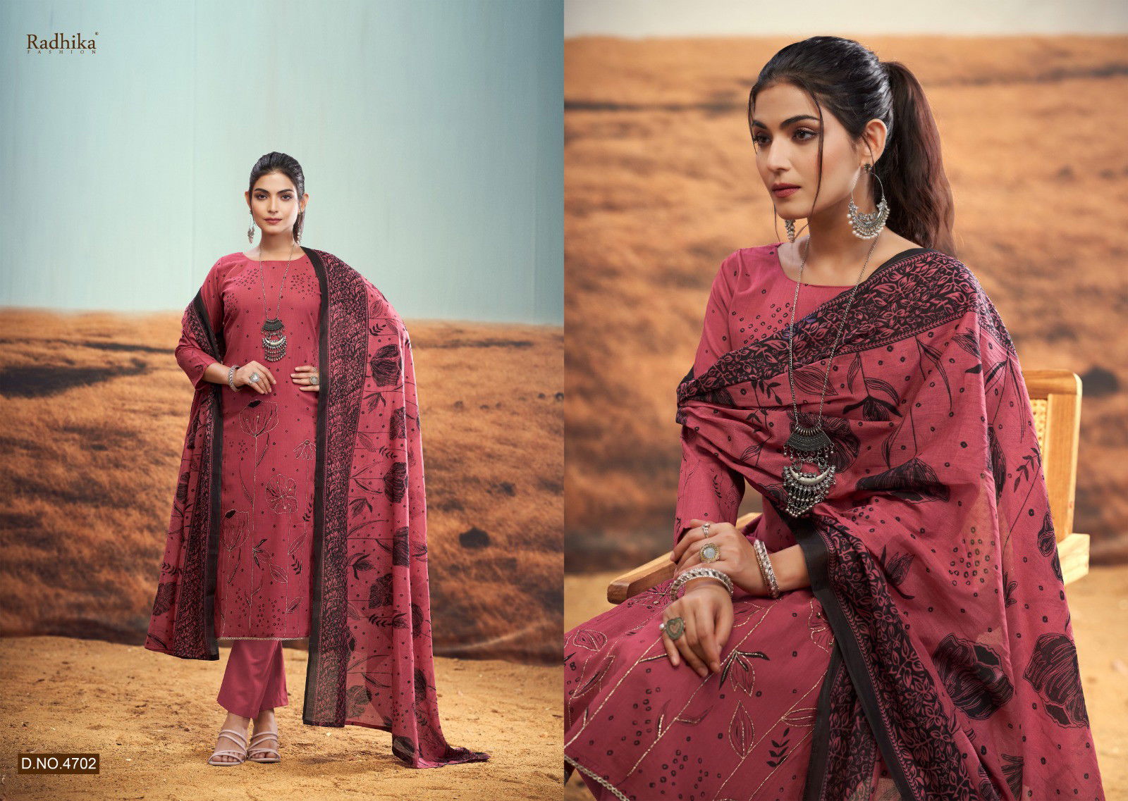  Radhika Azara Rabiya Lawn Cotton Dress Material Collection